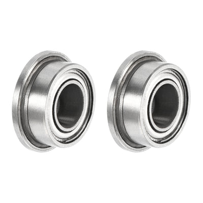 uxcell Uxcell MF63zz Flange Ball Bearing 3x6x2.5mm ABEC-3 Chrome Steel Bearings 2pcs