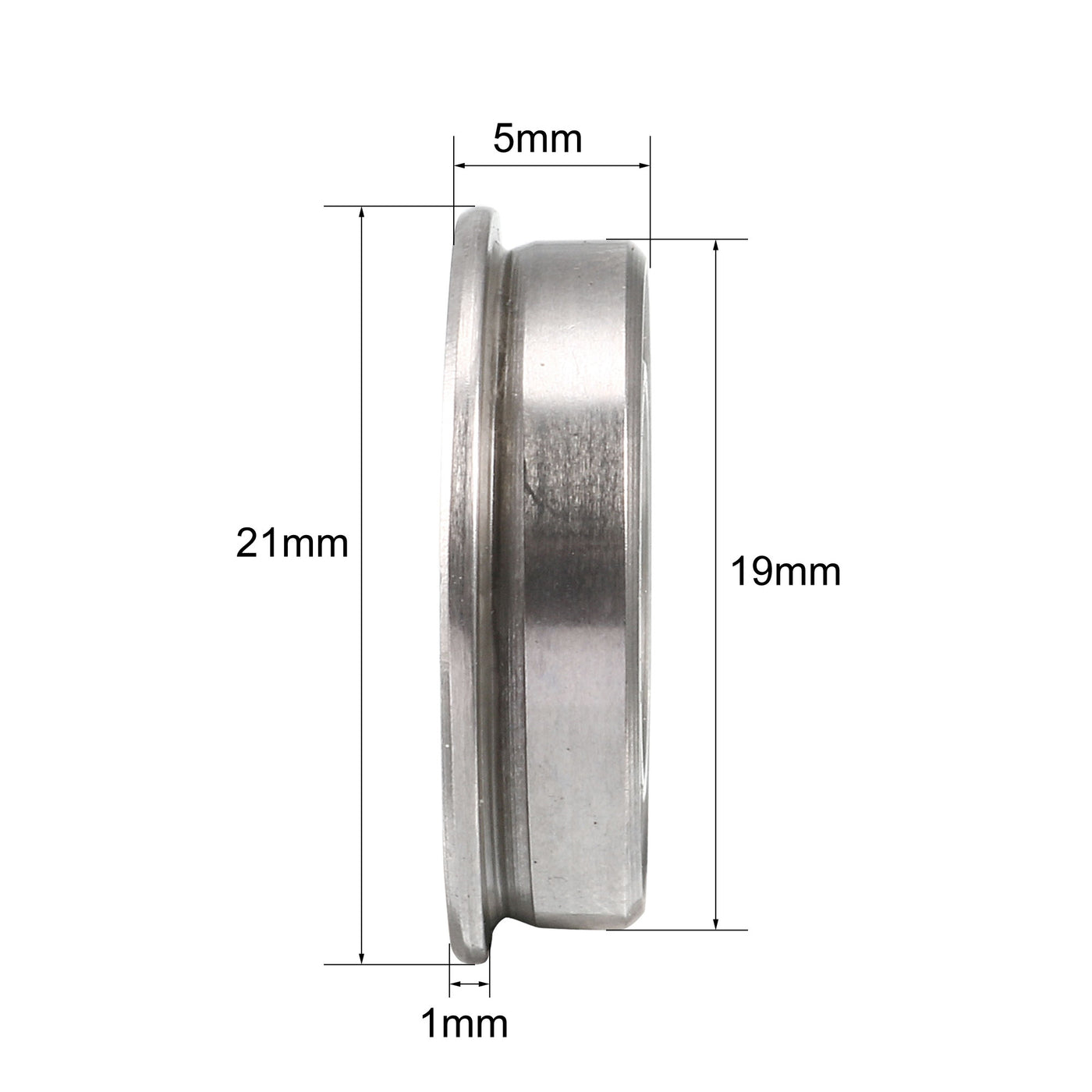 uxcell Uxcell F6800zz Flange Ball Bearing 10x19x5mm Shielded ABEC-3 Chrome Steel Bearings 10pcs