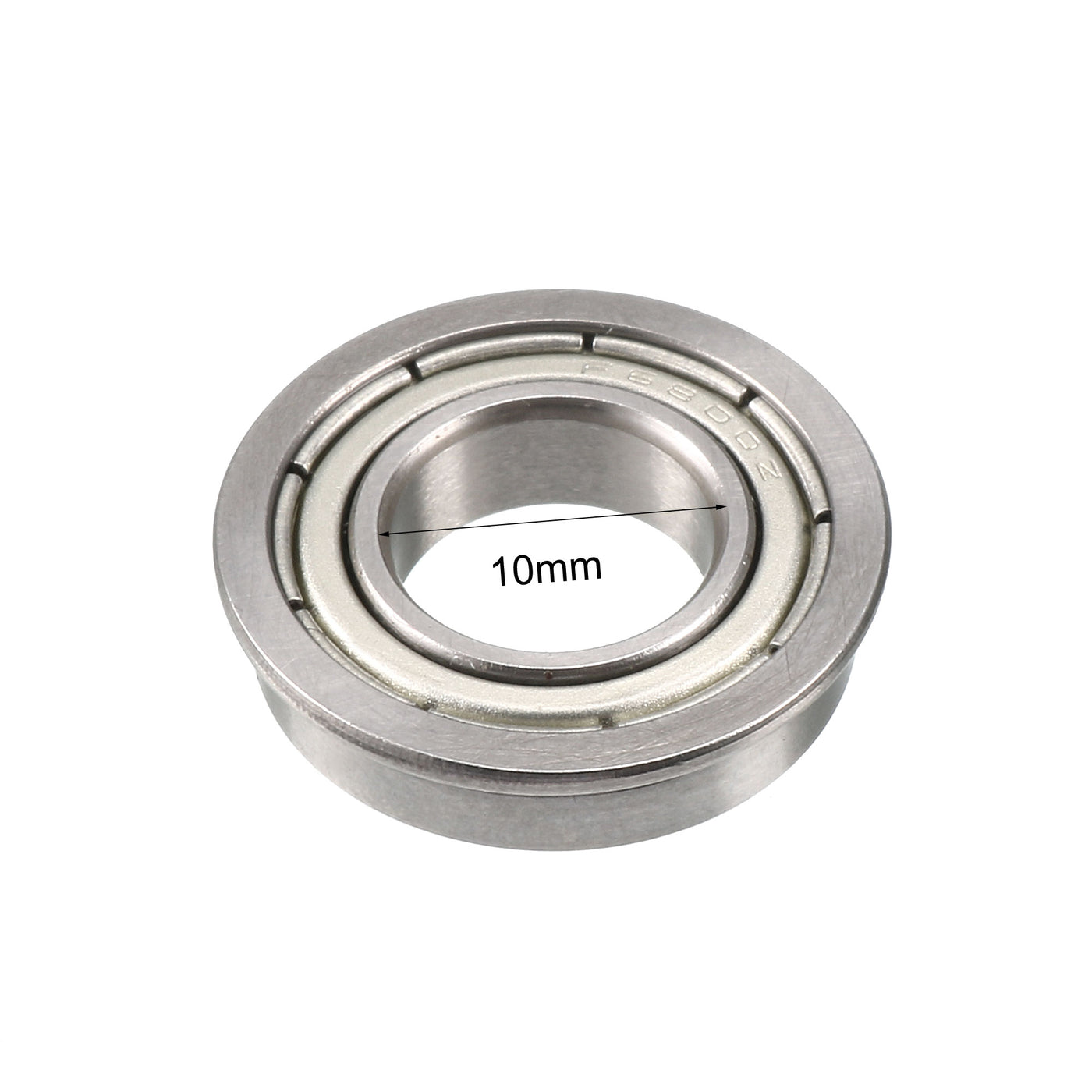 uxcell Uxcell F6800zz Flange Ball Bearing 10x19x5mm Shielded ABEC-3 Chrome Steel Bearings 10pcs