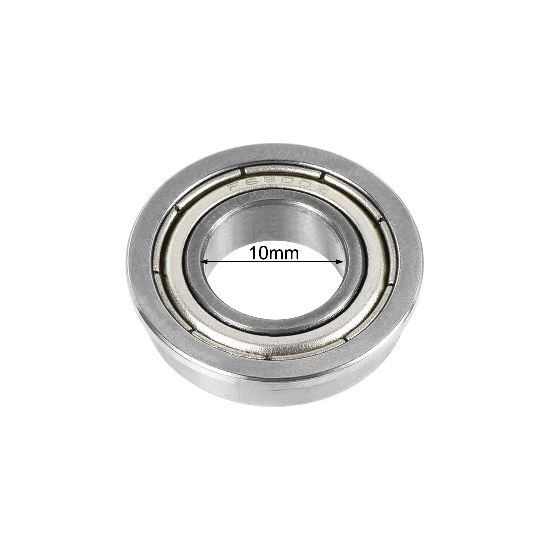 uxcell Uxcell F6800zz Flange Ball Bearing 10x19x5mm ABEC-3 Chrome Steel Bearings 2pcs