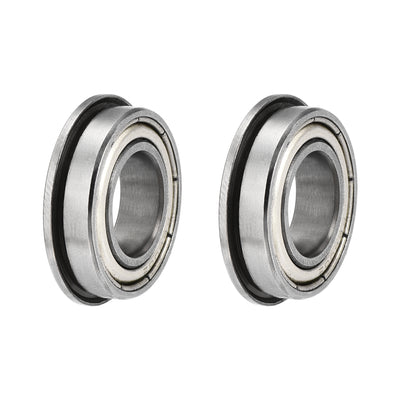 uxcell Uxcell F6800zz Flange Ball Bearing 10x19x5mm ABEC-3 Chrome Steel Bearings 2pcs