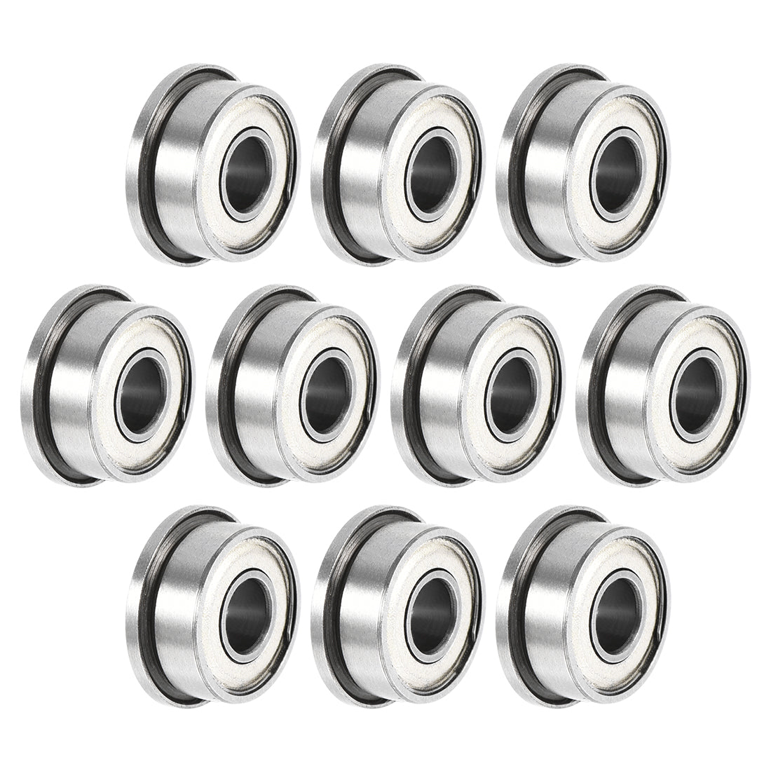 uxcell Uxcell FR2-5zz Flange Ball Bearing 1/8"x5/16"x9/64" Shielded Chrome Steel Bearing 10pcs