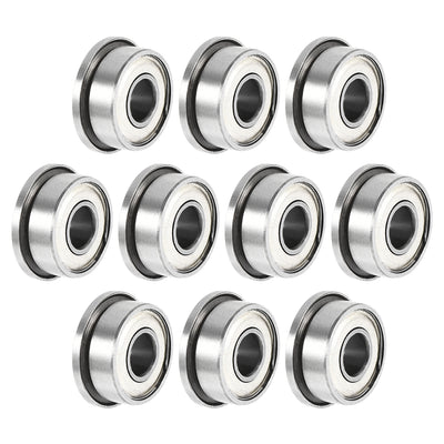 uxcell Uxcell FR2-5zz Flange Ball Bearing 1/8"x5/16"x9/64" Shielded Chrome Steel Bearing 10pcs