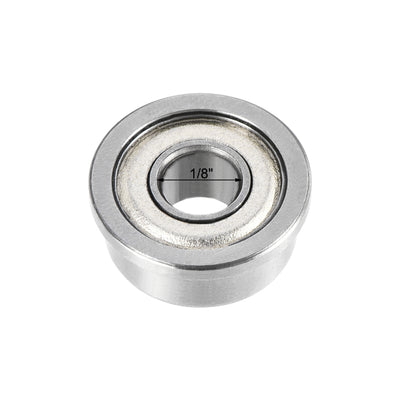 Harfington Uxcell FR2-5zz Flange Ball Bearing 1/8"x5/16"x9/64" Shielded Chrome Steel Bearings 5pcs