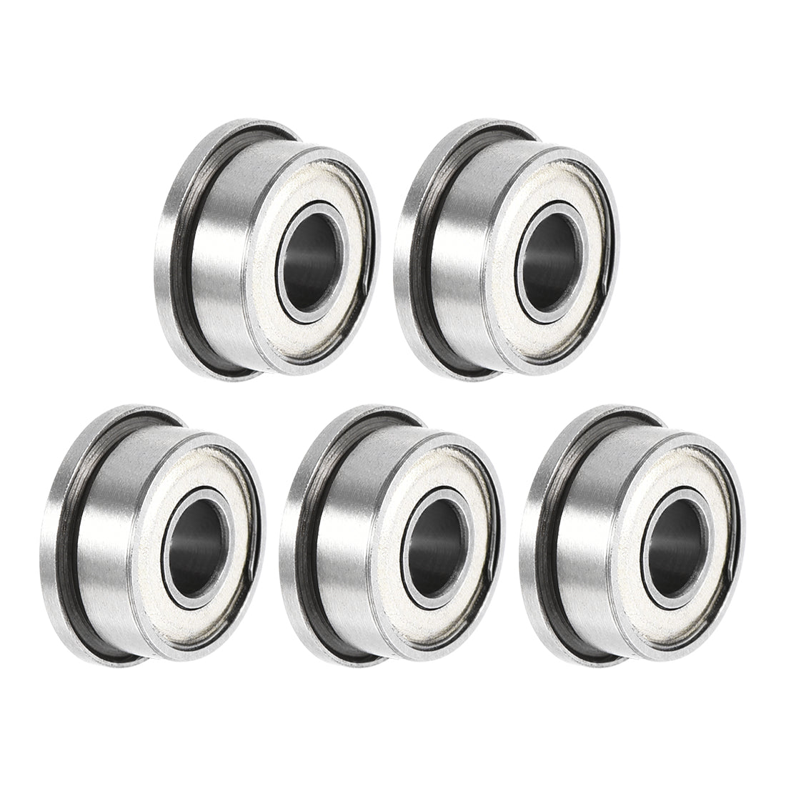 uxcell Uxcell FR2-5zz Flange Ball Bearing 1/8"x5/16"x9/64" Shielded Chrome Steel Bearings 5pcs