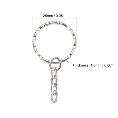 Harfington Flat Chain Split Key Ring Open Jump Connector