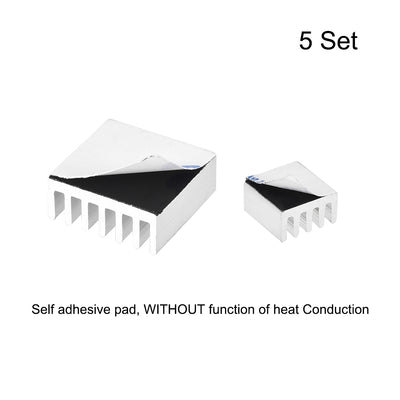 Harfington E Shape Sticky Aluminum Heatsink for RPI 2 Kind of Size 5 Set