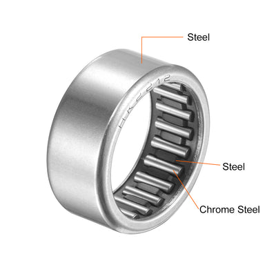 Harfington Needle Roller Bearings, Open End Stamping Steel Drawn Cup, Metric