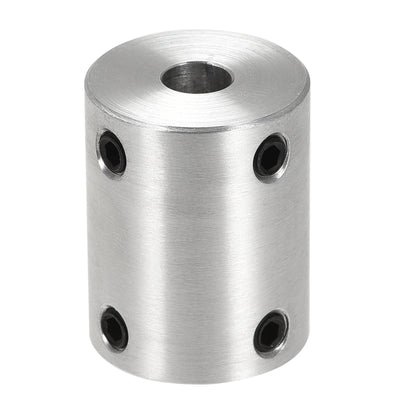 Harfington Uxcell Rigid Coupling 25mm Length 20mm Diameter Aluminum Alloy Shaft Coupler Connector Silver11 1