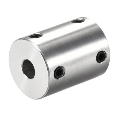 Harfington Uxcell Rigid Coupling 25mm Length 20mm Diameter Aluminum Alloy Shaft Coupler Connector Silver11 1