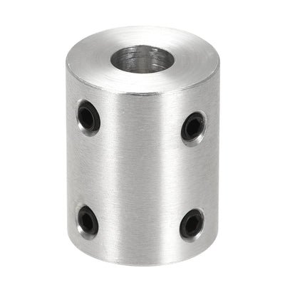 Harfington Uxcell Rigid Coupling 25mm Length 20mm Diameter Aluminum Alloy Shaft Coupler Connector Silver11 1