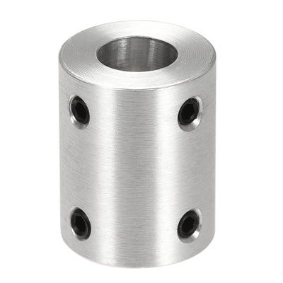 Harfington Uxcell Rigid Coupling 25mm Length 20mm Diameter Aluminum Alloy Shaft Coupler Connector Silver11 1