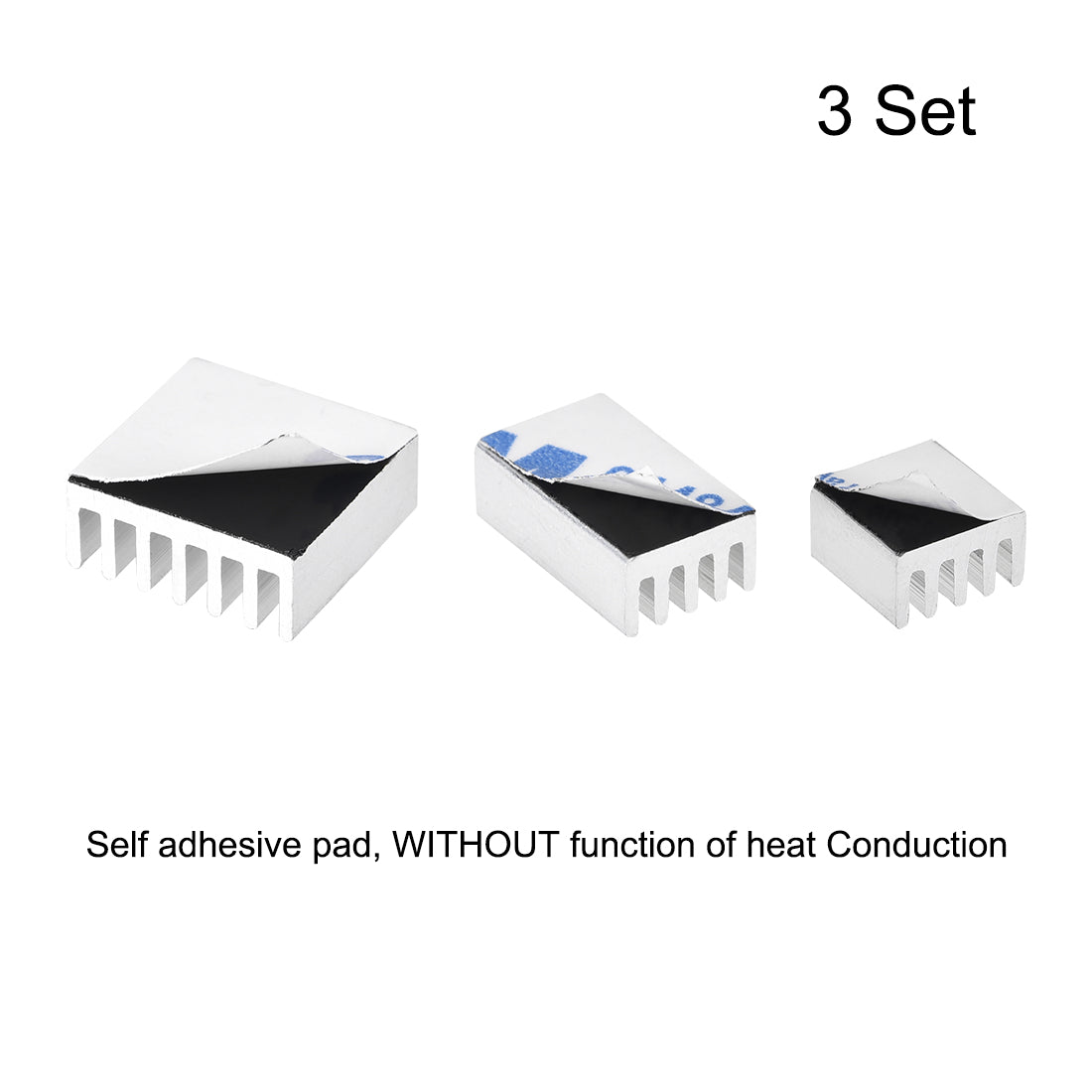 uxcell Uxcell E Shape Sticky Aluminum Heatsink for RPI,3 Set