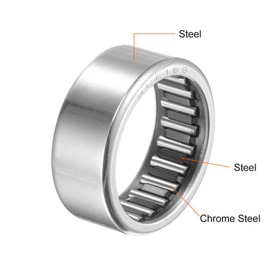 Harfington Needle Roller Bearings, Open End, Stamping Steel Drawn Cup, Inch