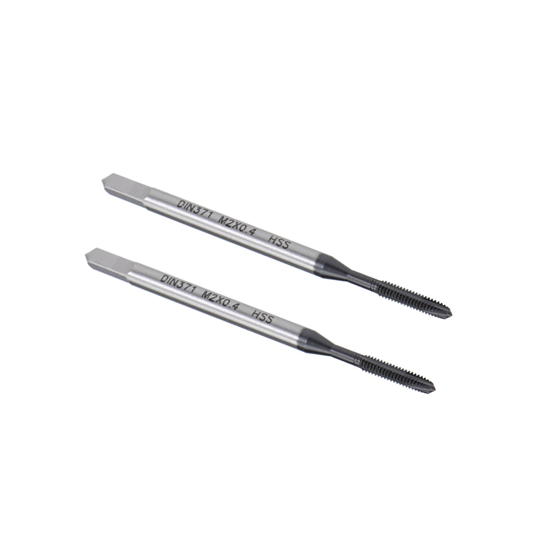 uxcell Uxcell Spiral Point Threading Tap H2 HSS 6542 TICN Coated DIN371/376 2pcs