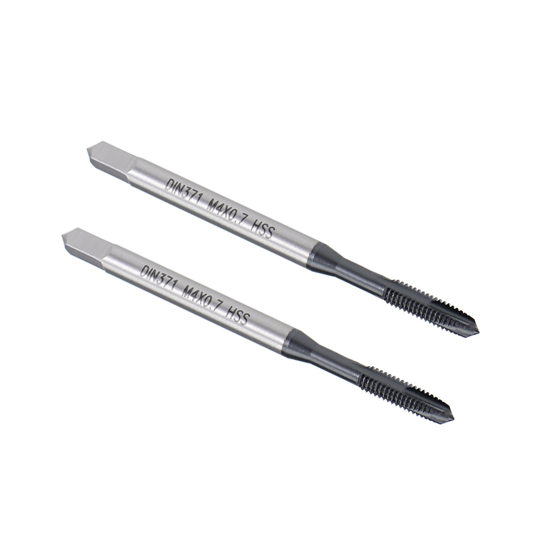 uxcell Uxcell M4 x 0.7 Spiral Point Threading Tap H2 HSS TICN Coated DIN371/376 2pcs
