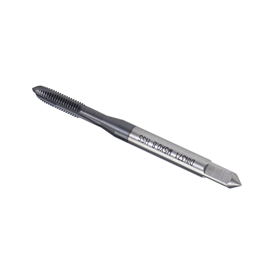 uxcell Uxcell M5 x 0.8 Spiral Point Threading Tap H2 HSS TICN Coated DIN371/376 2pcs