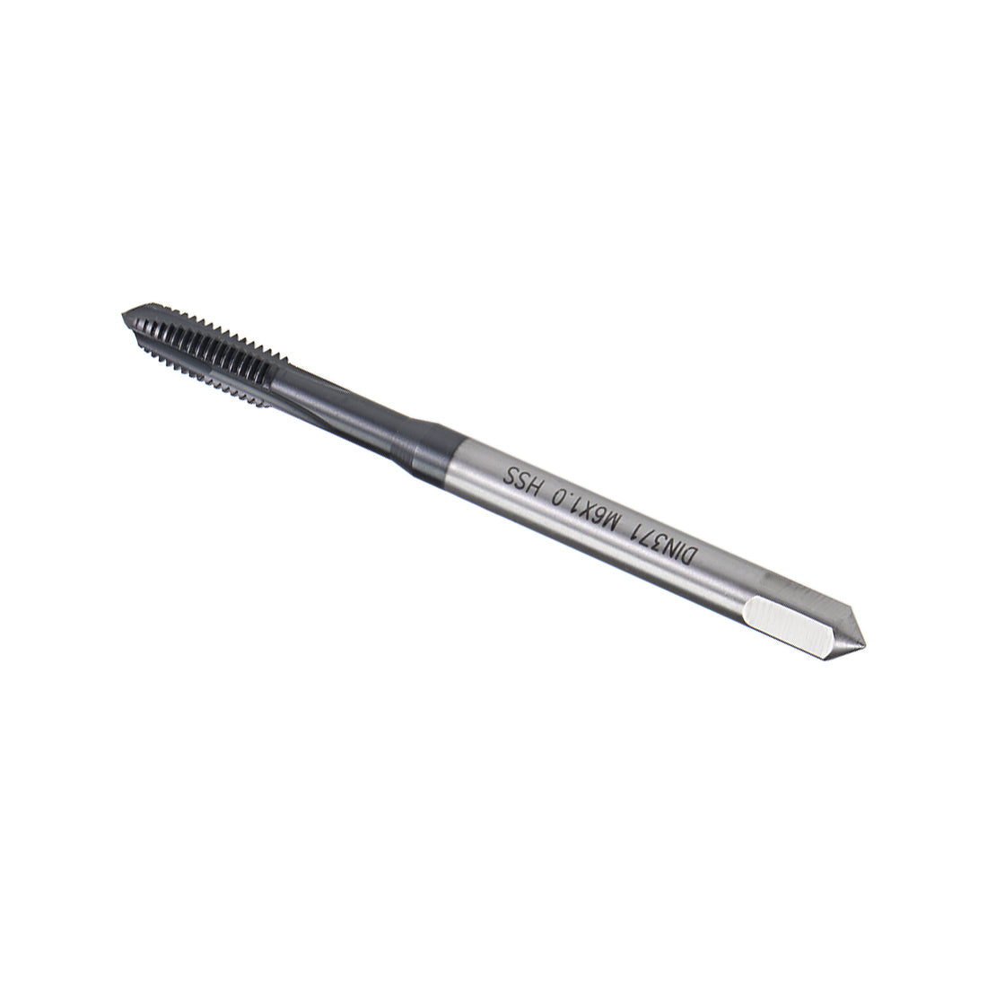 uxcell Uxcell M6 x 1 Spiral Point Threading Tap H2 HSS TICN Coated DIN371/376 2pcs