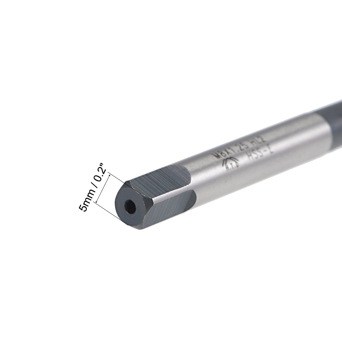 uxcell Uxcell M8 x 1.25 Spiral Point Threading Tap H2 High Speed Steel TICN Coated 2pcs