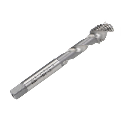 Harfington Uxcell M10 x 1.5 Spiral Flute Tap Metric Machine Thread Tap HSS Cobalt Uncoated