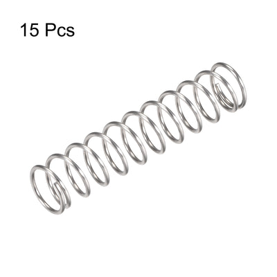 Harfington Uxcell 304 Stainless Steel Compression Spring 66.4N Load 15pcs