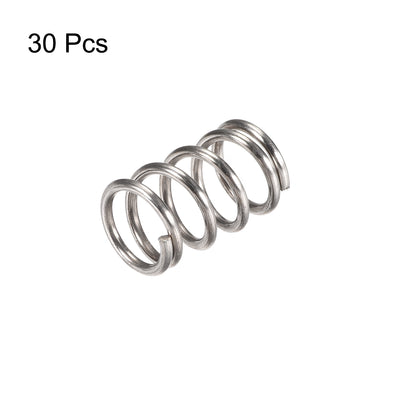 Harfington Uxcell 304 Stainless Steel Compression Spring 30N Load Capacity 30pcs