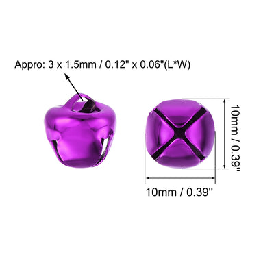 Harfington Uxcell Jingle Bells, 10mm/0.39-Inch 100pcs,  Craft Bells Bulk DIY Bells, Multicolor