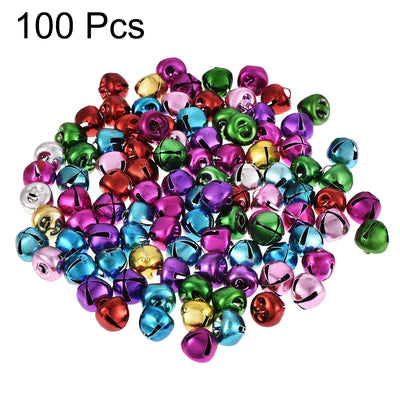Harfington Uxcell Jingle Bells, 10mm/0.39-Inch 100pcs,  Craft Bells Bulk DIY Bells, Multicolor