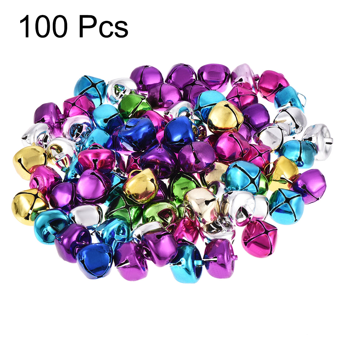 uxcell Uxcell Jingle Bells, 15mm/0.59-Inch 100pcs,  Craft Bells Bulk DIY Bells, Multicolor