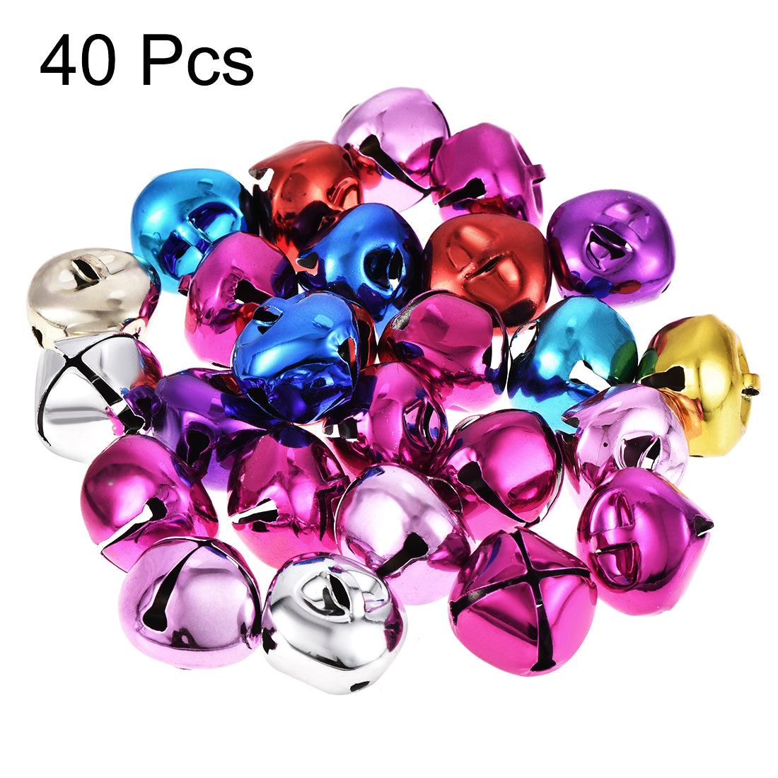 uxcell Uxcell Bells, 25mm/0.98-Inch 40pcs,  Craft Bells Bulk DIY Bells, Multicolor