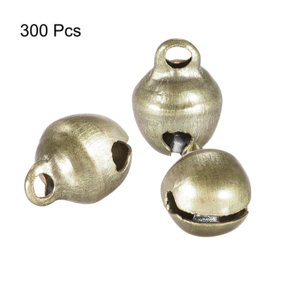 Harfington Uxcell Jingle Bells, 0.24 Inch 300pcs, Craft Copper Bells Bulk DIY Bells for Pet Christmas Festival Decoration Party Home, Bronze