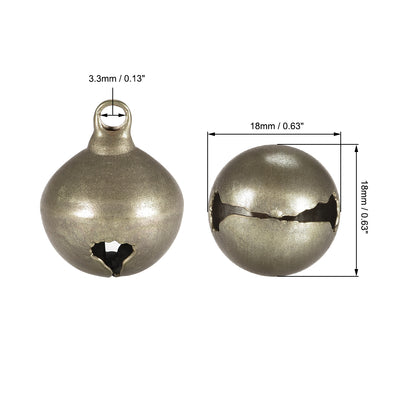 Harfington Uxcell Jingle Bells, 0.71 Inch 20pcs, Craft Copper Bells Bulk DIY Bells for Pet Christmas Festival Decoration Party Home, Bronze