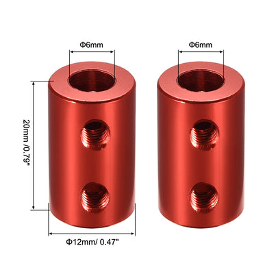 Harfington Uxcell Rigid Coupling 20mm Length 12mm Diameter Alum