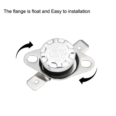 Harfington Uxcell 10pcs NC KSD301 Thermostat 40-135°C(104-275°F) Temperature Thermal Control Switch 40 50 60 70 80 90 100 110 120 135°C Normally Close Assortment Kit