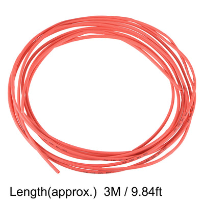 Harfington Heat Shrink Tubing, 1mm Dia 2.7mm Flat Width 2:1 Ratio 10ft - Red