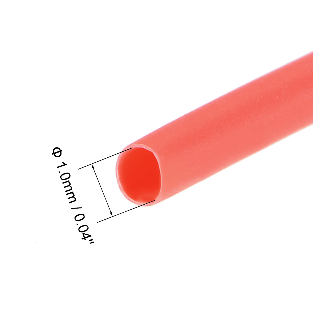 Harfington Heat Shrink Tubing, 1mm Dia 2.7mm Flat Width 2:1 Ratio 10ft - Red