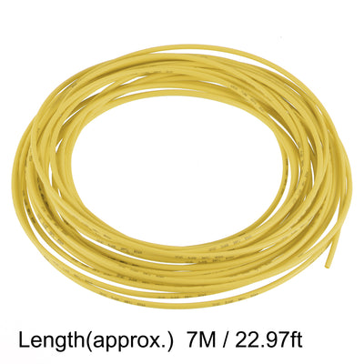 Harfington Heat Shrink Tubing, 1mm Dia 2.7mm Flat Width 2:1 Ratio 7m - Yellow