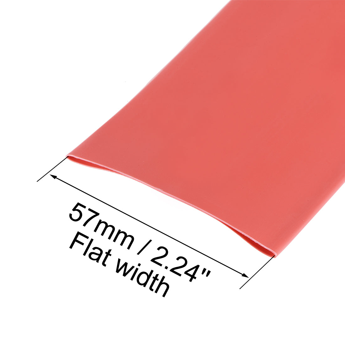 uxcell Uxcell Heat Shrink Tubing, 1-3/8"(35mm) Dia 57mm Flat Width 2:1 rate 1m - Red