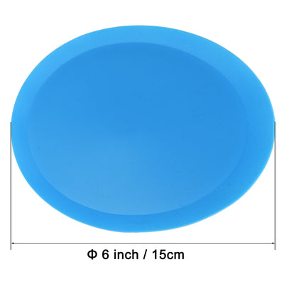 Harfington Uxcell Bathtub Stopper, 6 Inches Large Silicone Drain Stoppers, Flat Suction Sink Plug for Kitchen Bathroom and Laundry(White,Blue and Gray) 1set