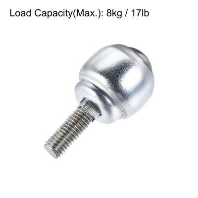 Harfington Uxcell Ball Transfer Bearing Unit 12mm 17Lbs Carbon Steel Bolt-fixing Type for Transmission 1pcs