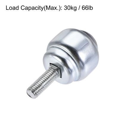 Harfington Uxcell Ball Transfer Bearing Unit 24mm 66Lbs Carbon Steel Bolt-fixing Type for Transmission 6pcs