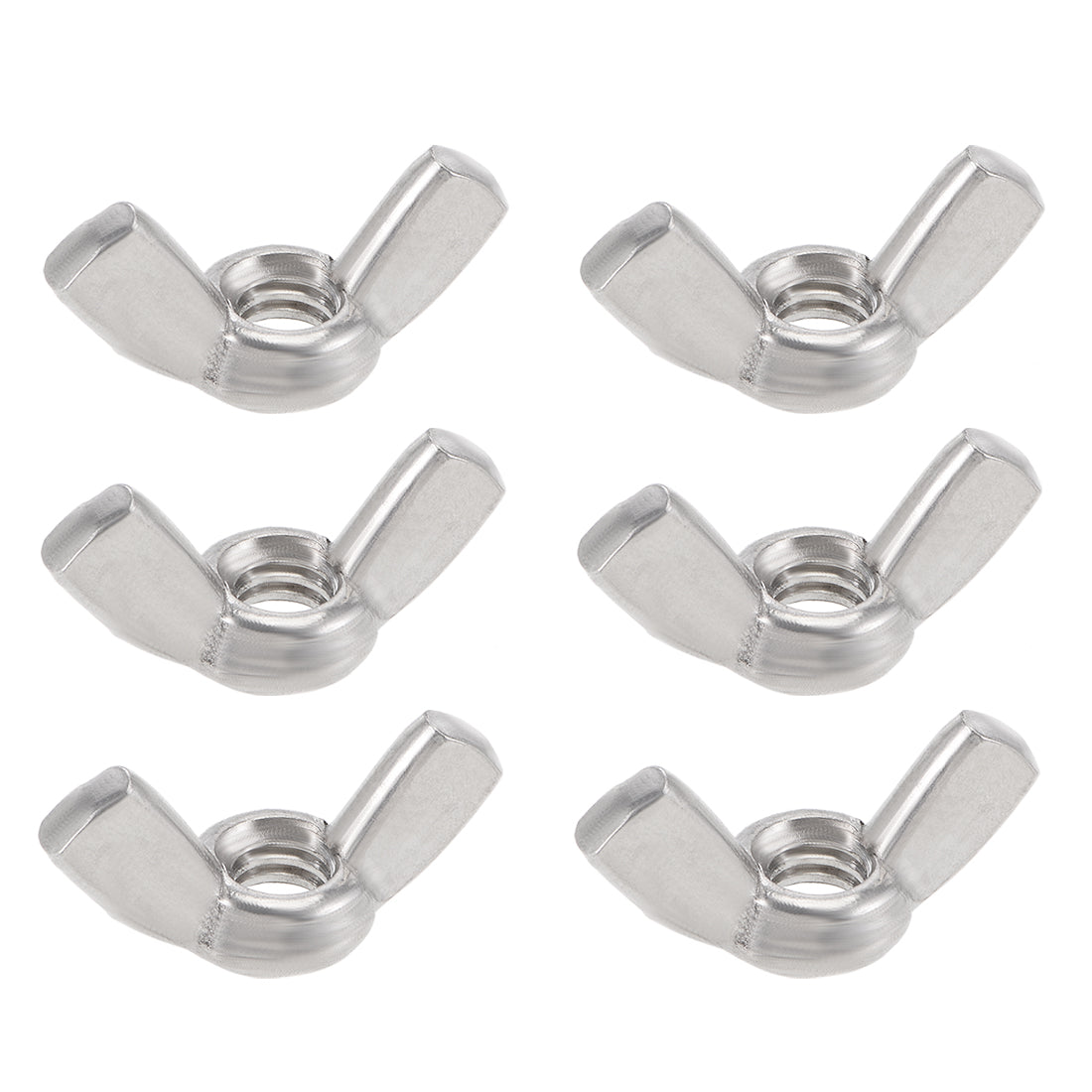Harfington 23122221111#1/4"-20 Wing Nuts 304 Stainless Steel Shutters Butterfly Nut 6pcs