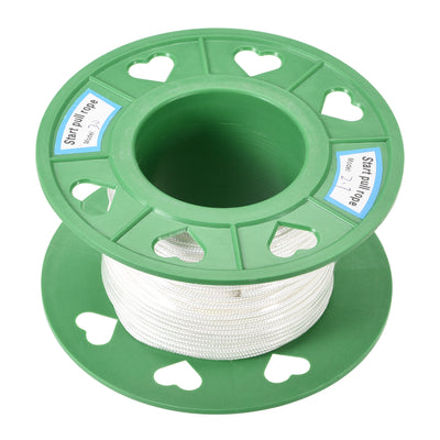 uxcell Uxcell Recoil start Rope 2.7mm 3/32 Inch Dia 30m 98ft Polyester Pull Cord White for Lawn Mower Trimmer Engine Replacement Part