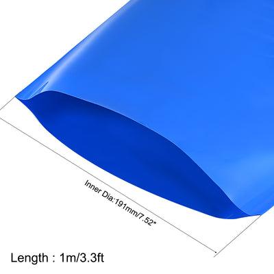 Harfington Battery Wrap, 300mm Width 1m PVC Heat Shrink Tube Wraps Blue