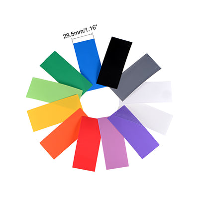 Harfington Uxcell Battery Wrap, 29.5mm Width 72mm for 18650 Battery 12 Colors,240pcs