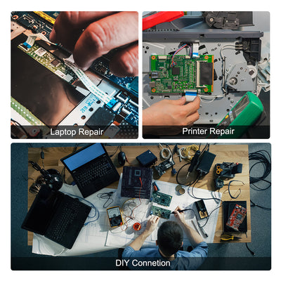 Harfington Uxcell A Type Flexible Flat Cable and Flip Up to Mount Adapter Kit,40P 0.5mm Pitch 20cm