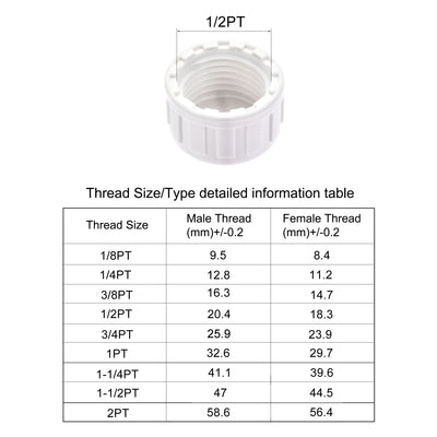 Harfington G Pipe Fitting Cap, PVC Female Thread Hose Connector, for Garden and Outdoor Water Pipes End, 20Pcs