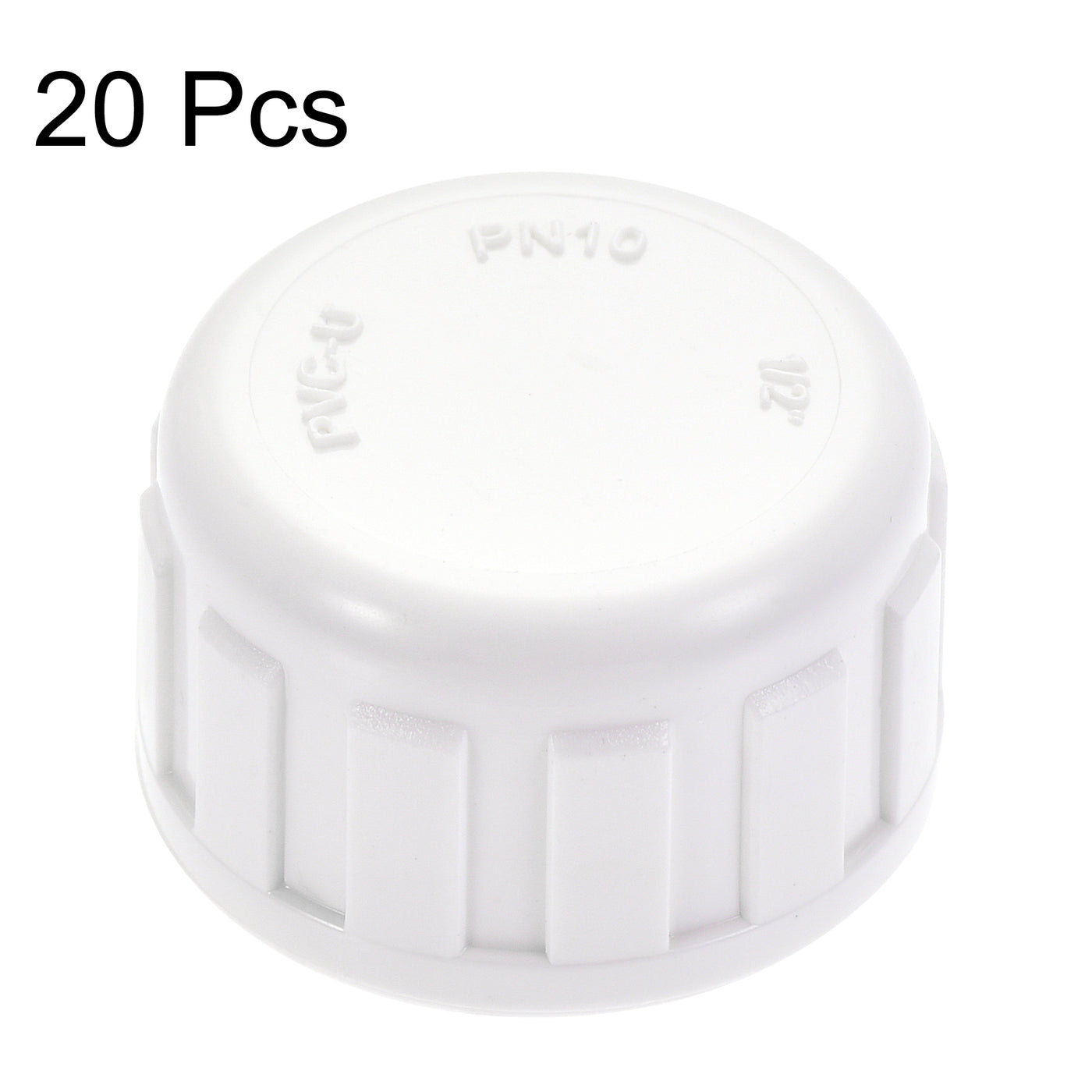 Harfington G Pipe Fitting Cap, PVC Female Thread Hose Connector, for Garden and Outdoor Water Pipes End, 20Pcs
