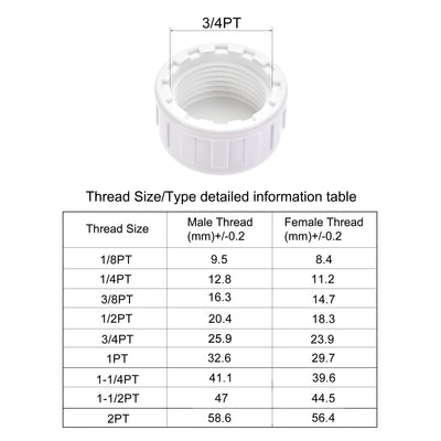 Harfington G Pipe Fitting Cap, PVC Female Thread Hose Connector, for Garden and Outdoor Water Pipes End, 20Pcs
