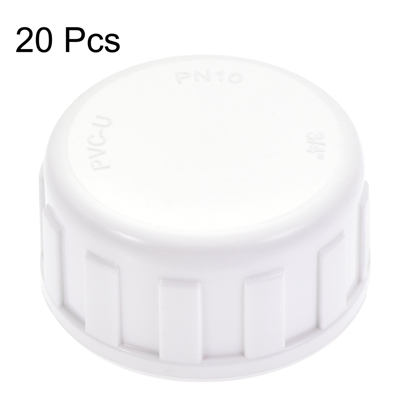 Harfington G Pipe Fitting Cap, PVC Female Thread Hose Connector, for Garden and Outdoor Water Pipes End, 20Pcs